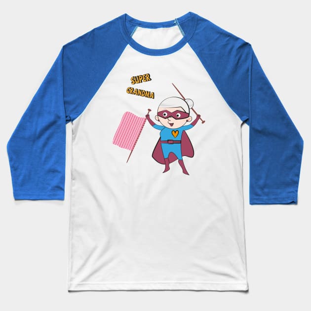 Super Grandma 2 Baseball T-Shirt by grafart